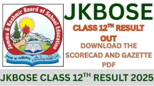 JKBOSE CLASS 12TH RESULT 2025